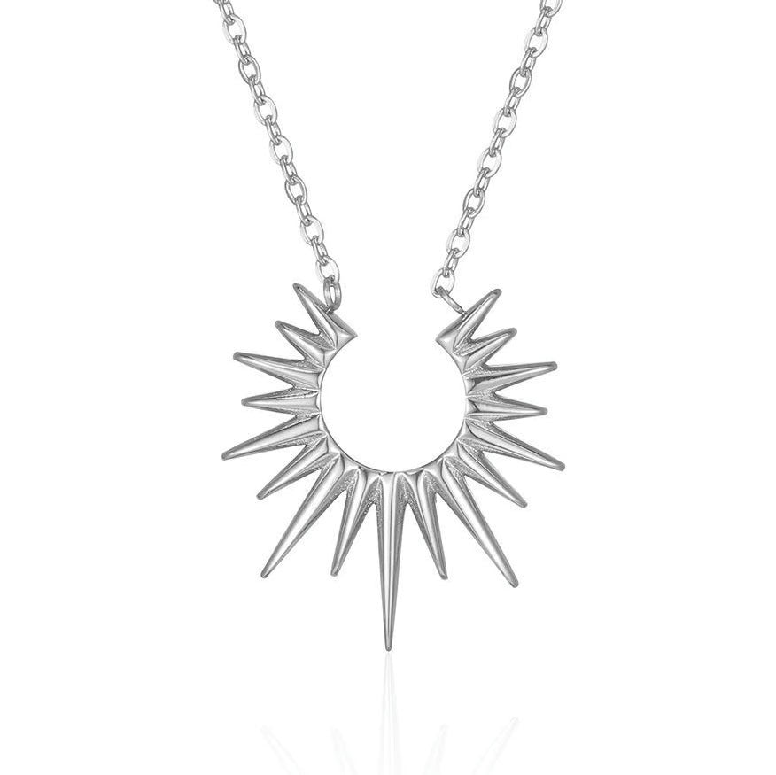 Wholesale Vintage Sunflower Pendant Necklace Unisex Open Collar Bone Chain Zinc Alloy Electroplated Fashion Accessory