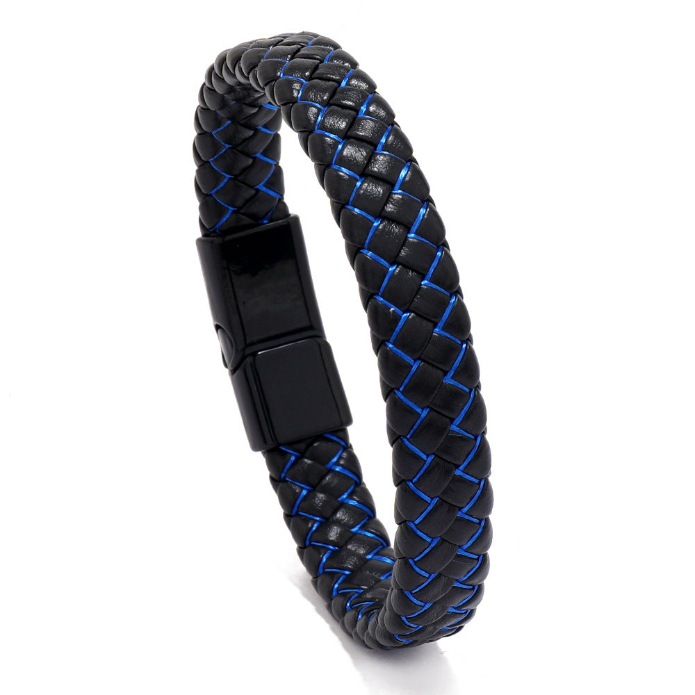 Wholesale 2PCS Leather braided bracelet