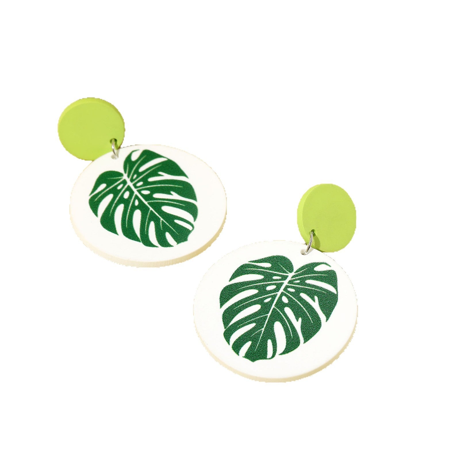 Wholesale Colorful Exaggerated Cartoon Stylish Green Banana Acrylic  Long Earrings