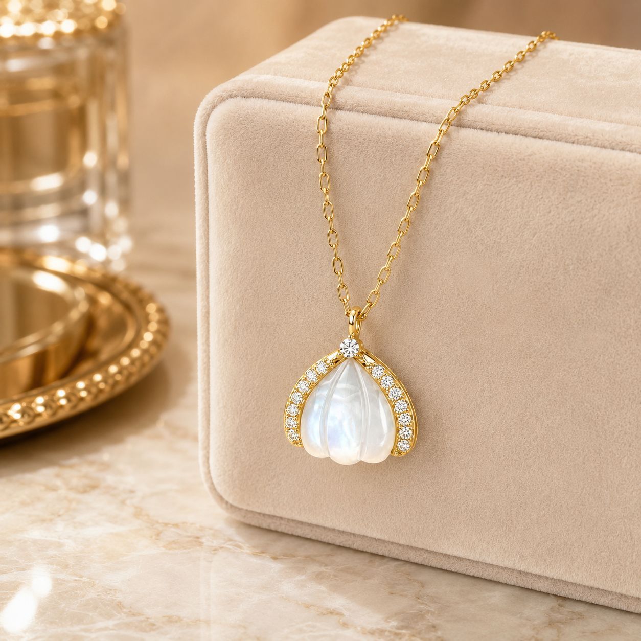 Wholesale Korean Ins Style Natural Mother-of-Pearl Collarbone Necklace Fashion Accessory Gift for Boutique Resale