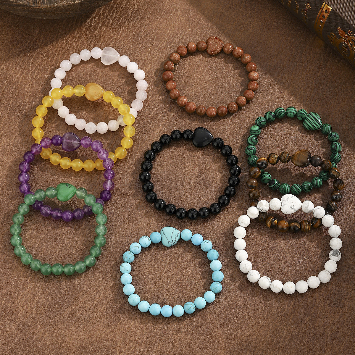 Wholesale Natural Crystal Black Agate Multi Bead Women S Bracelet European American Style Fashion Jewelry Accessory Boutique Resale