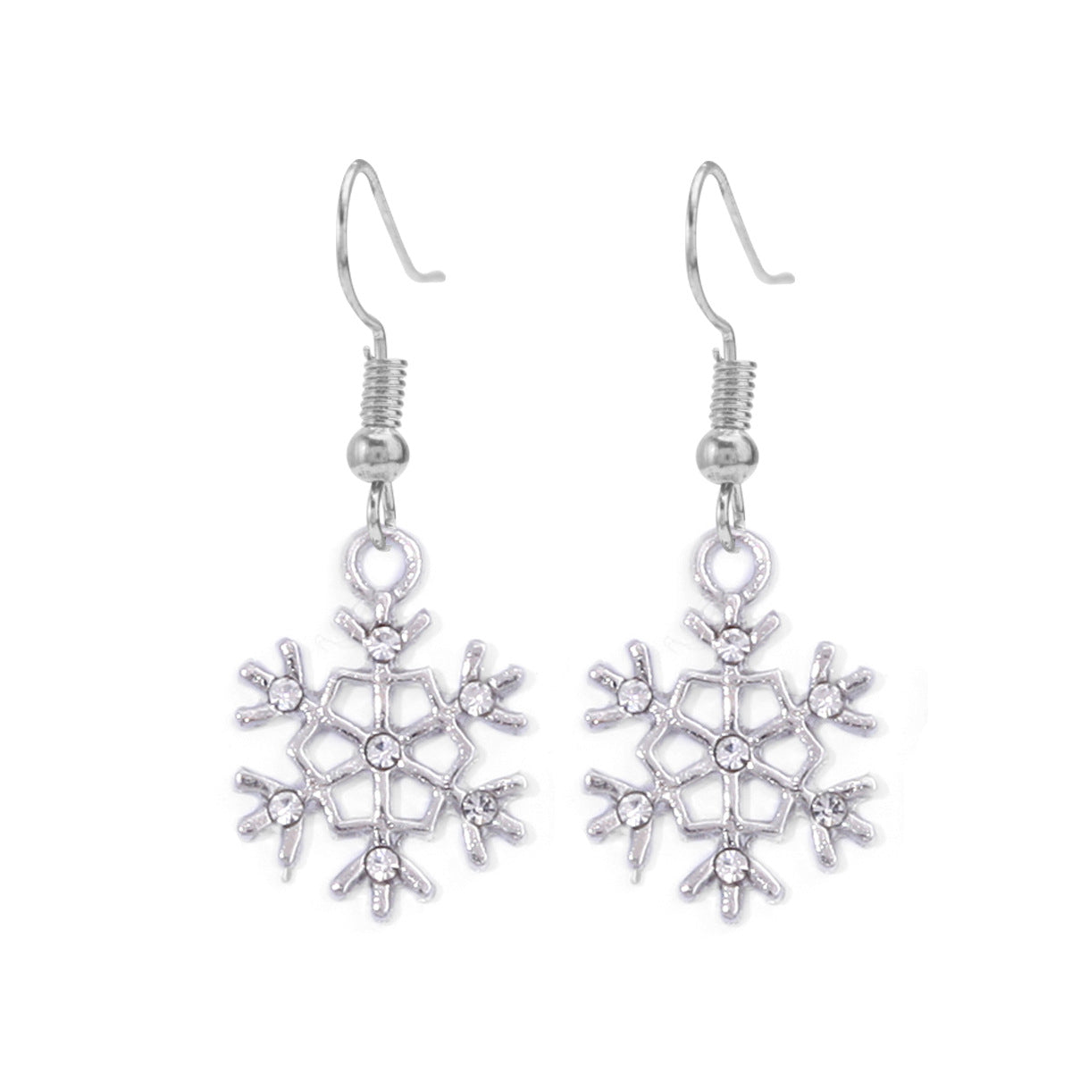 Wholesale Christmas Alloy Oil Drop Christmas Tree Snowflake Earrings ACC-ES-Bingl005
