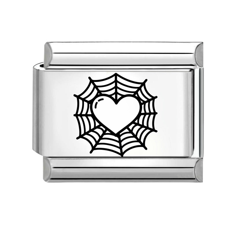 Wholesale 9mm Italian Charm Starter Bracelets DIY Black and white Creative Stainless Steel Composable Bracelet