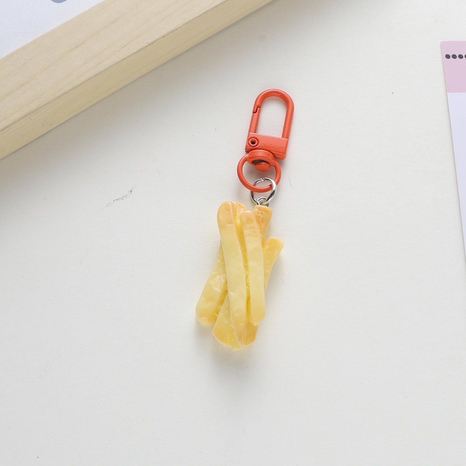 Wholesale Cute cartoon French fries keychain