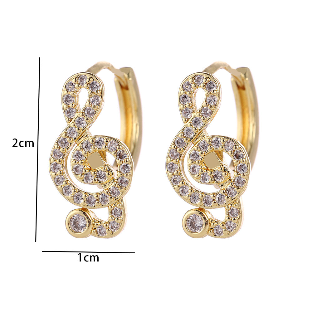 Wholesale Modern Butterfly Flower Earrings With Micro Set Zircon 18K Gold Plated Copper Fashion Party Gift Jewelry Accessory
