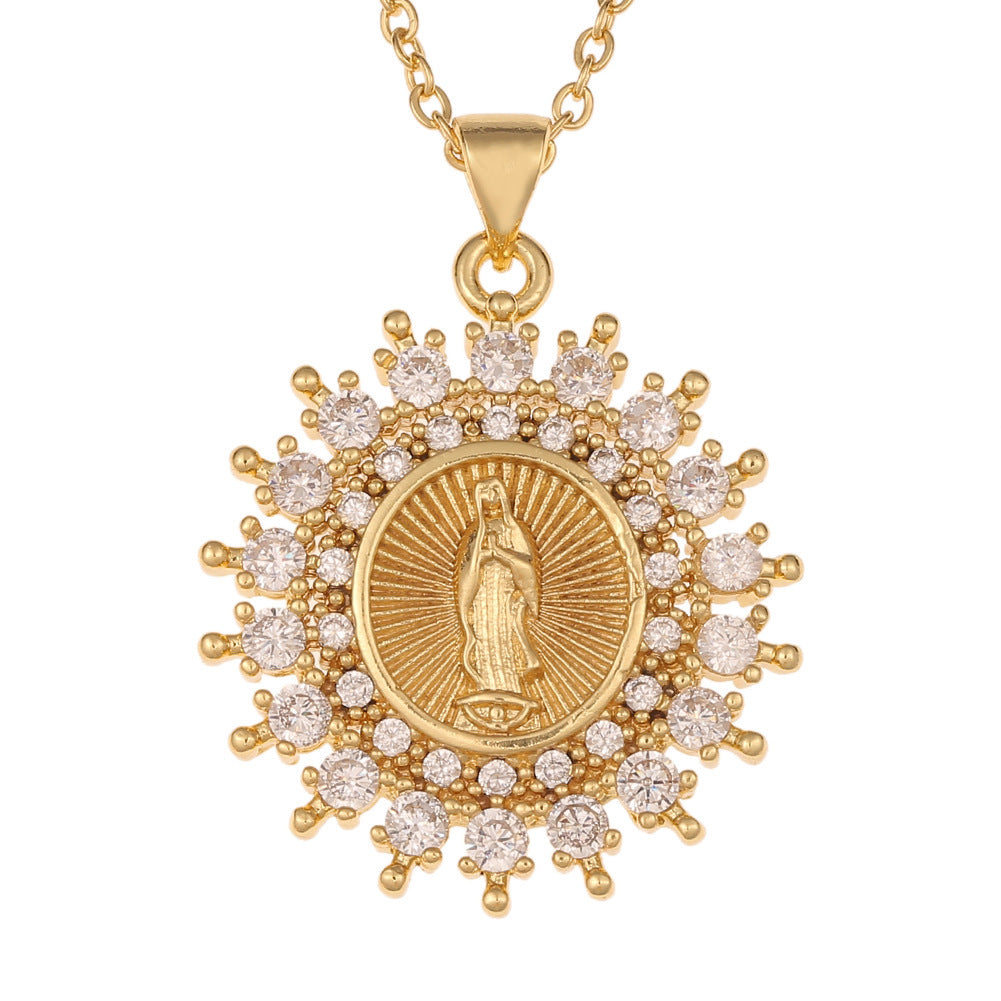 Wholesale Fashion Women' s Jewelry Virgin Mary Pendant Religious Accessories Necklace