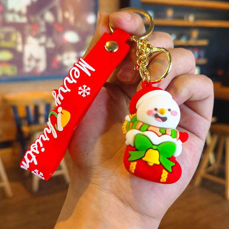 Wholesale Cartoon Cute Santa Claus Christmas Tree Keychains ACC-KC-FanChe001
