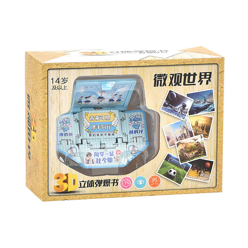 Wholesale 3D Stereo Dinosaur Foldableing Bomb Book Mini Keychain