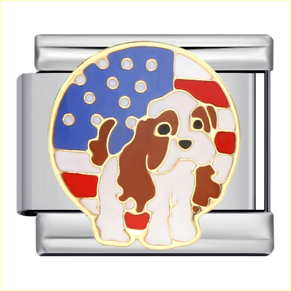 Wholesale 5pcs Italian Charm Bracelet 9mm DIY Splicing Cute Creative Stainless Steel Composable Bracelet