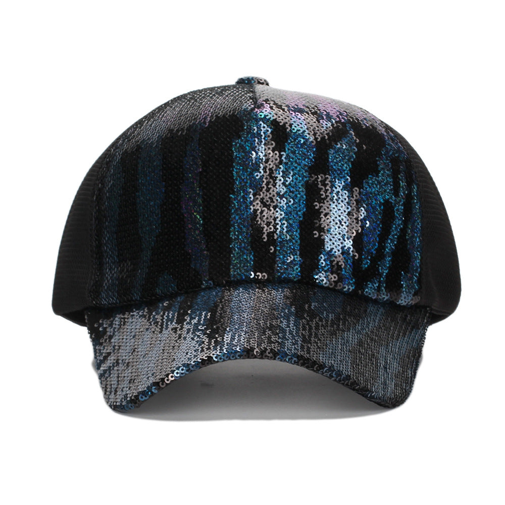 Wholesale Colorful Sequin Mesh Baseball Cap