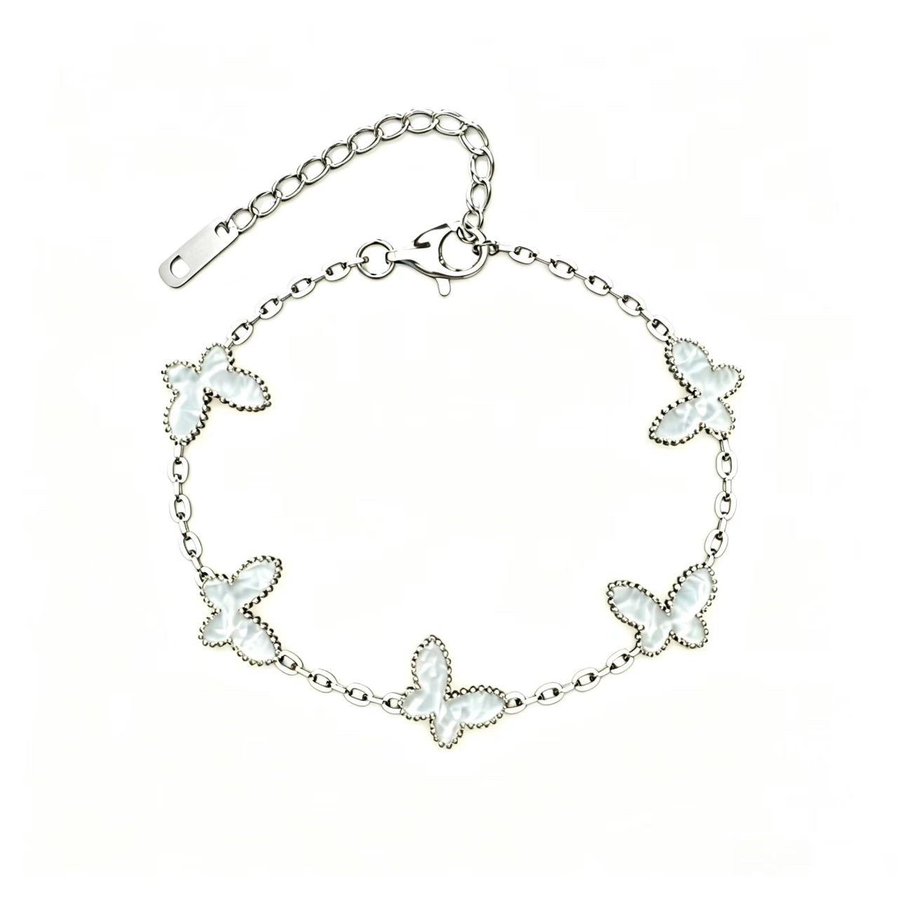 Wholesale Titanium Steel Butterfly Bracelet with Real Gold Plating - Light Luxury Jewelry Accessory for Everyday Wear,  Gift for Girls