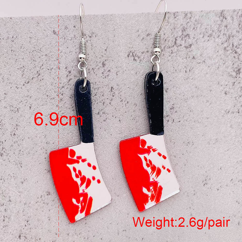 Wholesale  blood print acrylic earrings