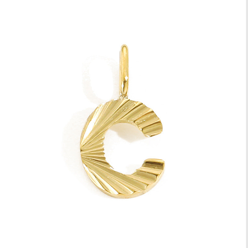 Wholesale 26 English letters stainless steel pendant