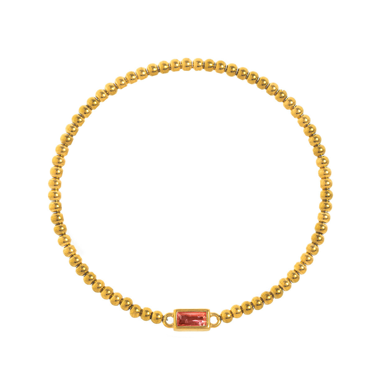 Wholesale  Stainless Steel Light Luxury Birthstone Bracelet