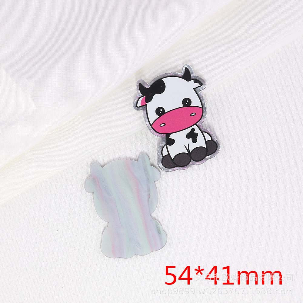 Wholesale 10pcs DIY Flatback Cartoon Acrylic Flatback Badge Reels Retractable Keychain DIY Accessories ACC-FK-OuYe009