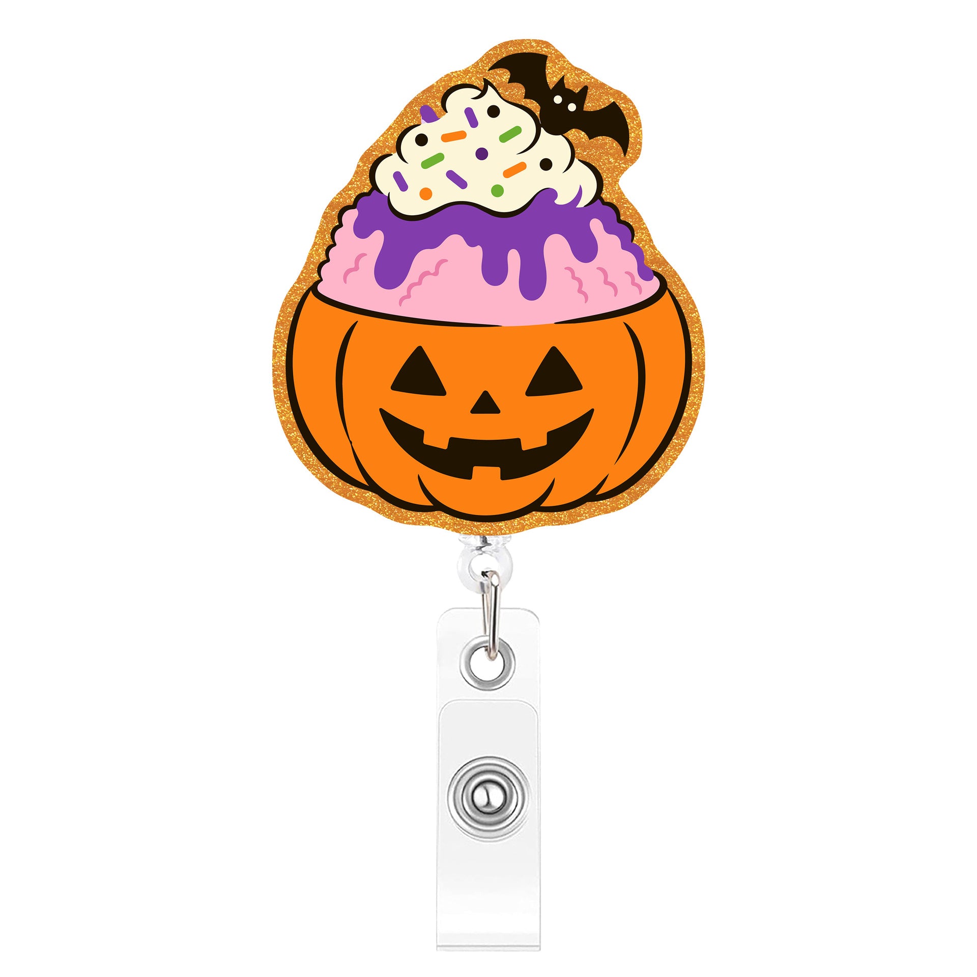 Wholesale  Dessert Acrylic Retractable Badge Reel Fun Creative ID Card Holder Pendant Decorative Accessory For Boutique Resale