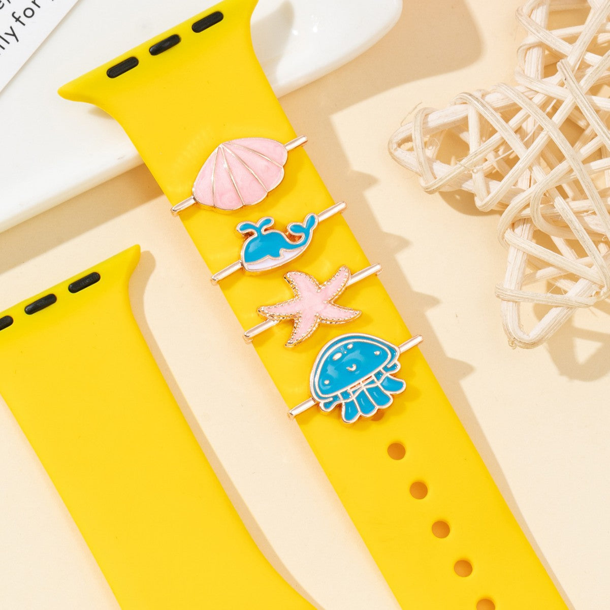 Wholesale Starfish Ocean Series Versatile Personalized Watch Strap Accessories Apple Silicone Watch Band Accessories in Stock for Dropshipping