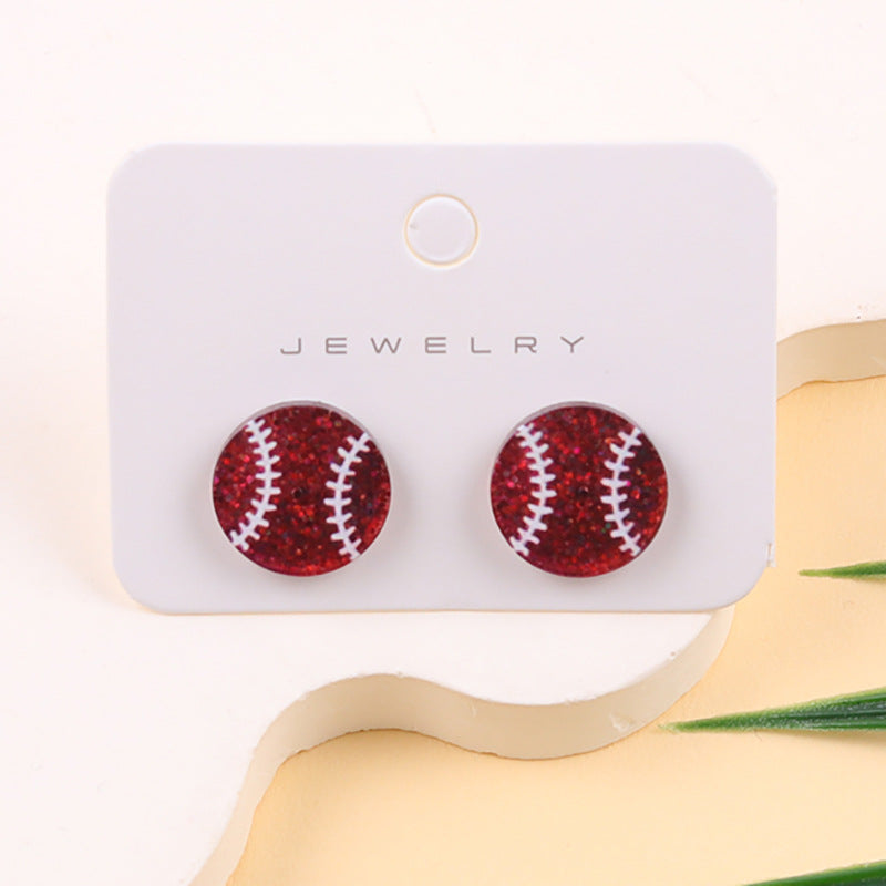 Wholesale World Cup Matches Blingbling Earrings Acrylic Earrings