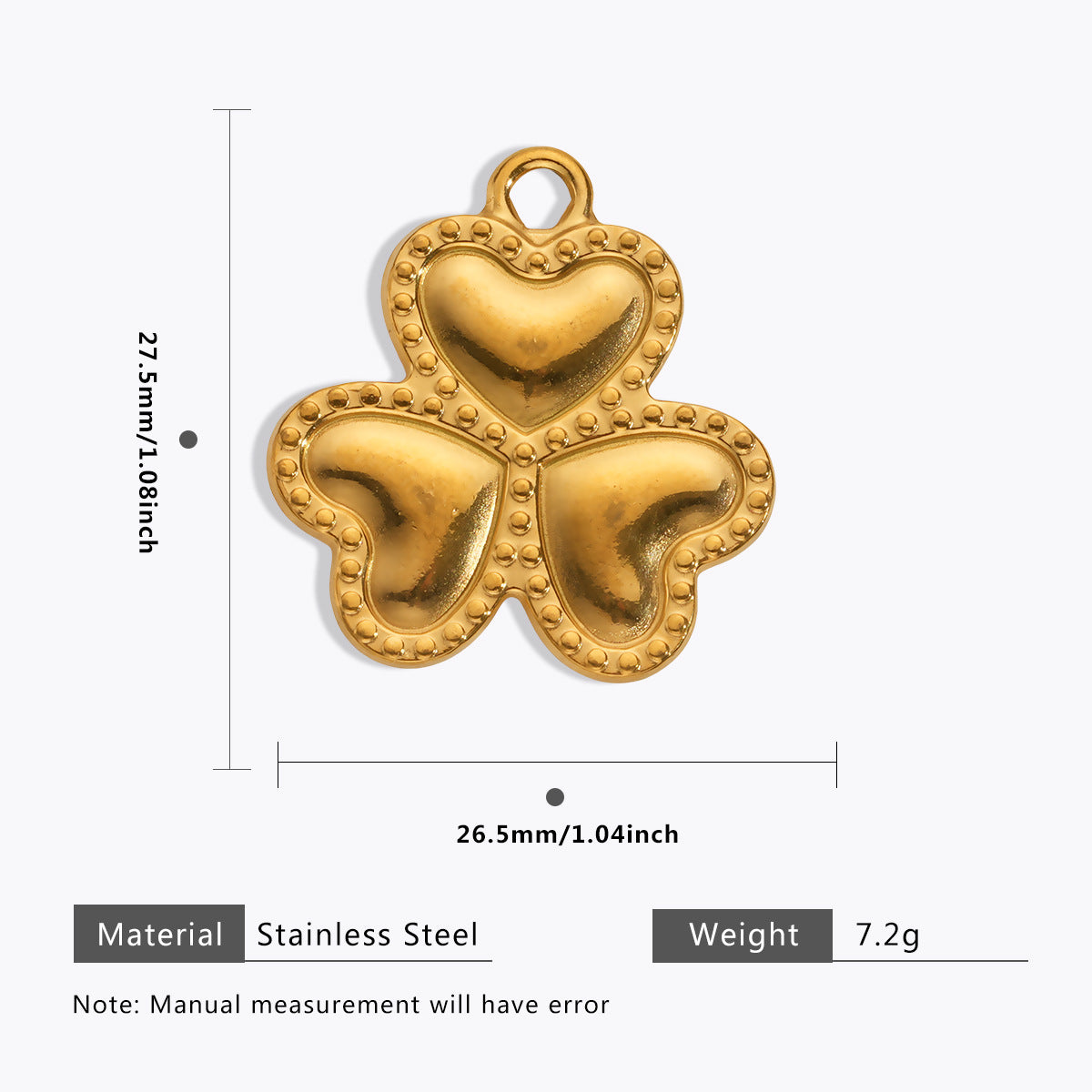 Wholesale 5pcs Stainless steel 18K vacuum plating color  flower pendant