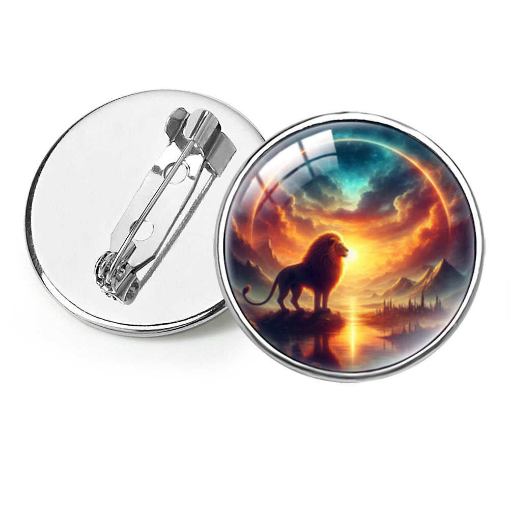 Wholesale  Animal Animation Peripheral Lion King Gem Brooch