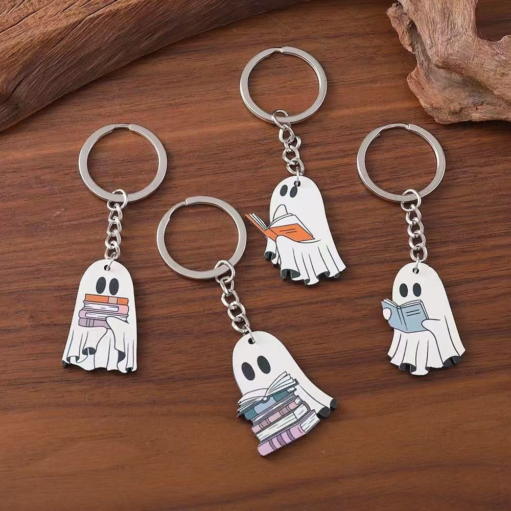 Wholesale Acrylic  Ghost Book Keychain Gift For Book Lovers Resale