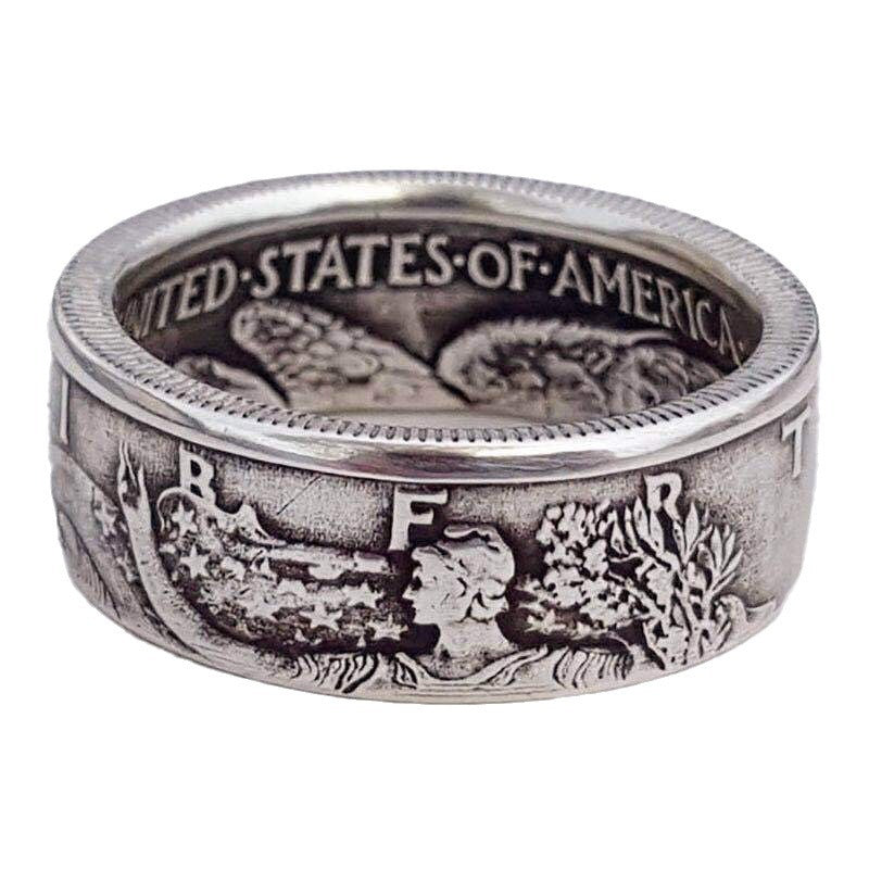 Wholesale US Dollar Carving 1945 Ring