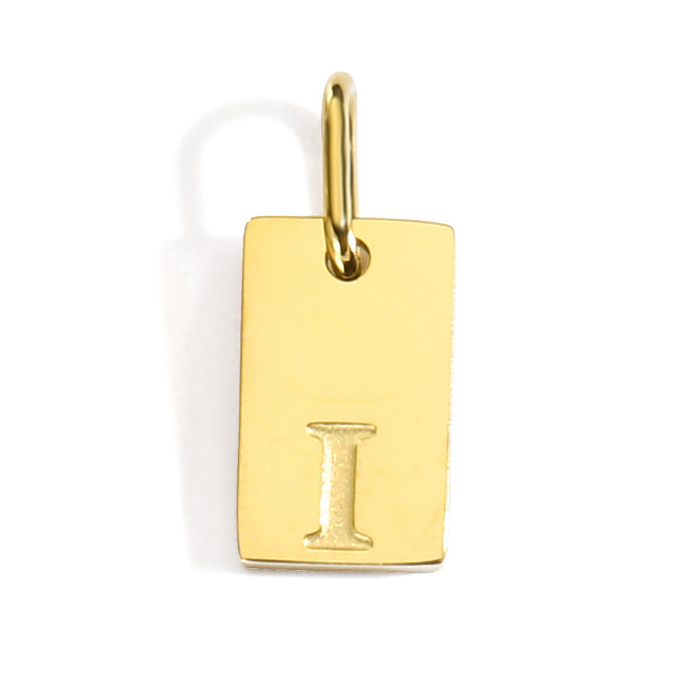 Wholesale Stainless steel birthday stone letter pendant