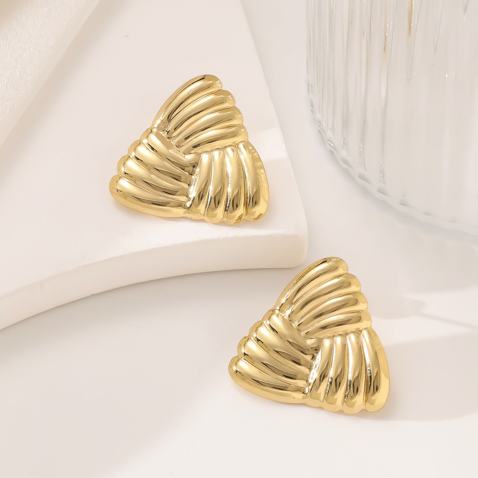 Wholesale Stainless Steel Titanium Steel Gold Light Luxury Earrings