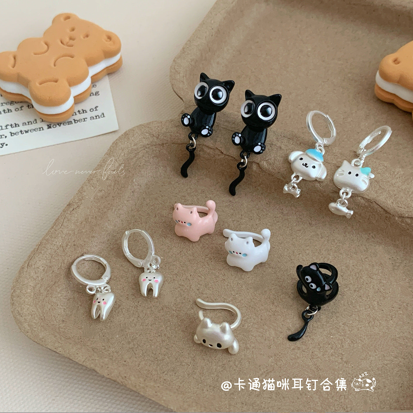 Wholesale Cartoon Heart Cat Ear Clip with Oil Dripping,  Fashion Accessory for Girls
