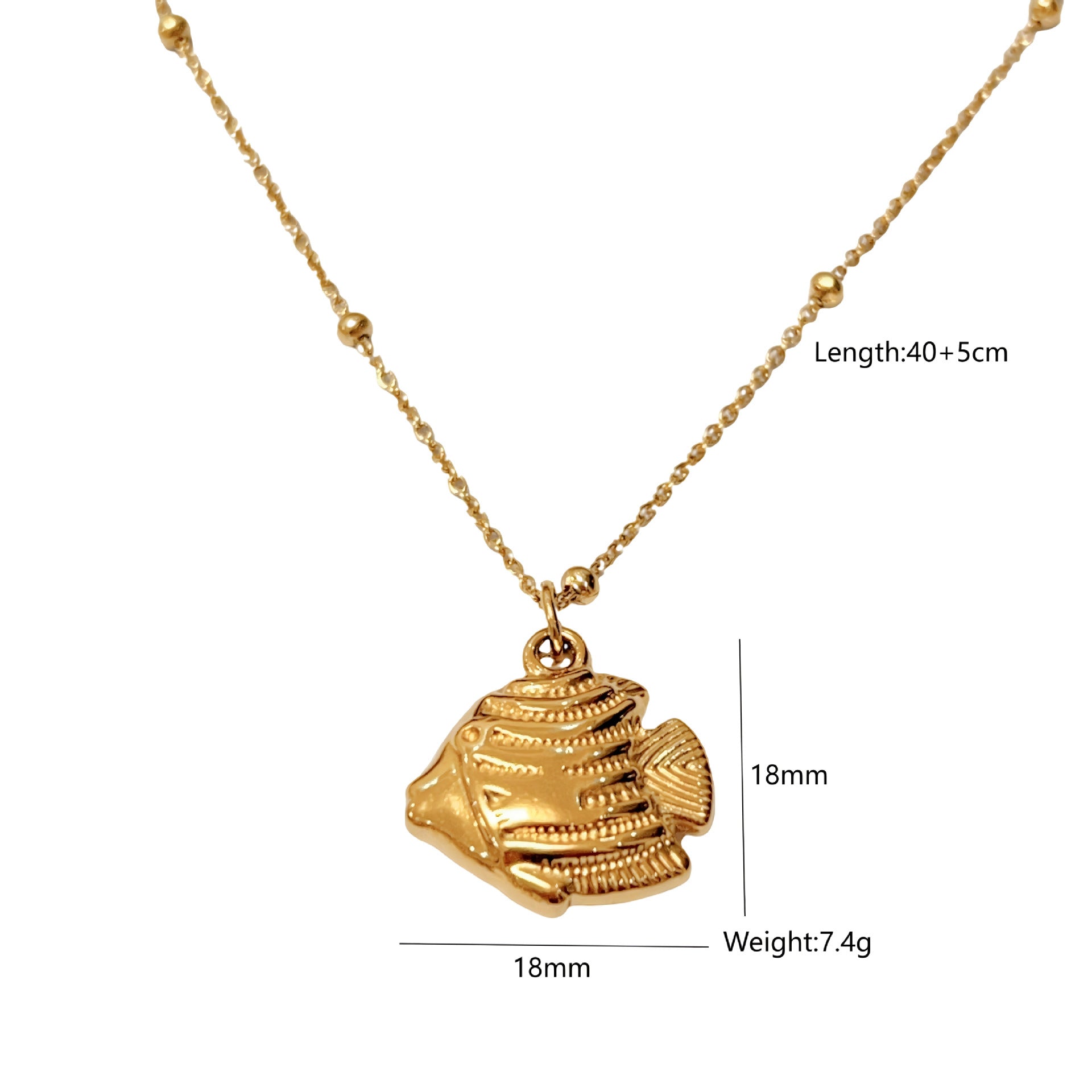 Wholesale Stainless Steel  Marine Holiday Style Handmade Natural Stone Bead Chain