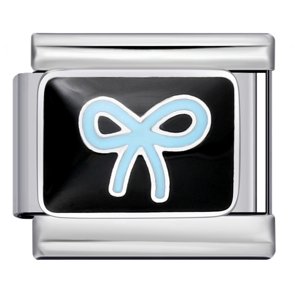 Wholesale 2pcs/pack  Italian Charm Bracelet 9mm DIY Splicing Creative Pattern Stainless Steel Composable Bracelet