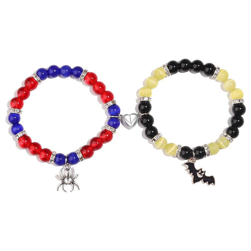 Wholesale Spider Pendant Natural Cat's Eye Crystal Bracelet ACC-BT-Duoy006