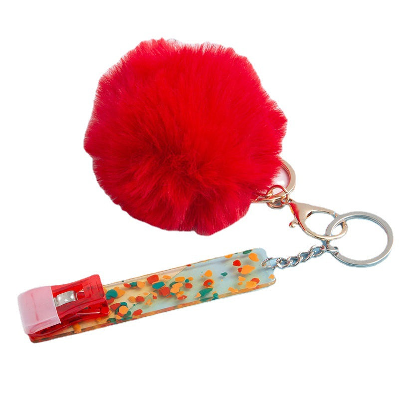 Wholesale ATM Contactless Card Reader Long Nail Card Reader Fur Ball Keychain ACC-KC-JinHao002