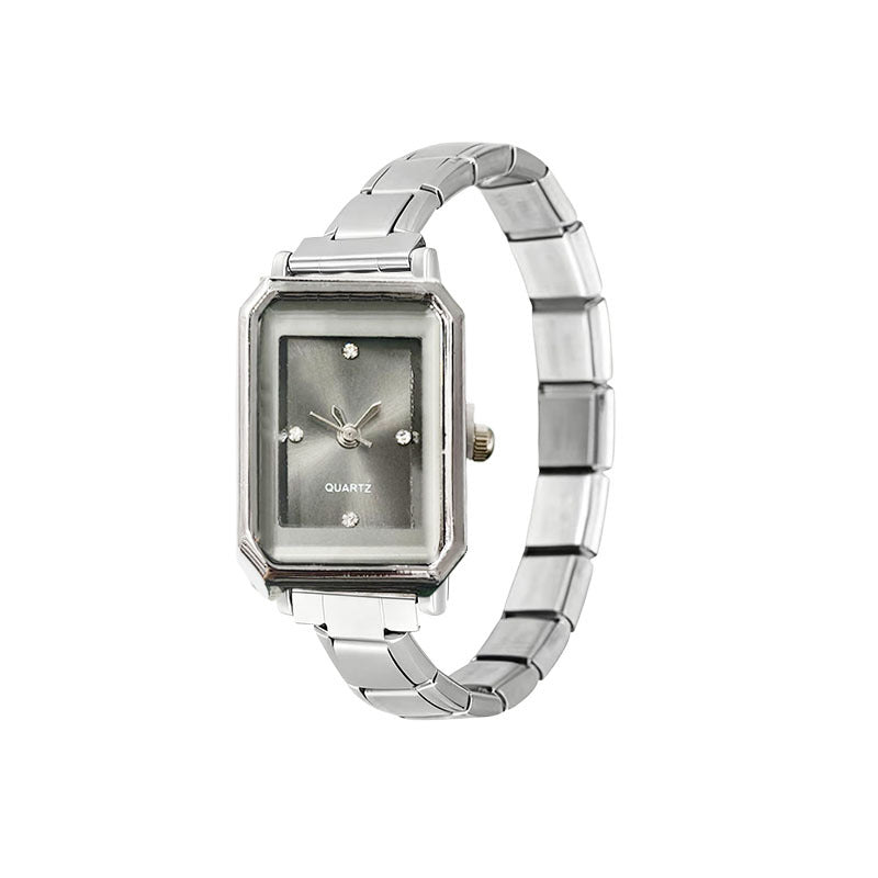 Wholesale Stainless Steel Quartz Watch,  Simple Rectangular Women' s Fashion Watch,  Casual Everyday Accessory