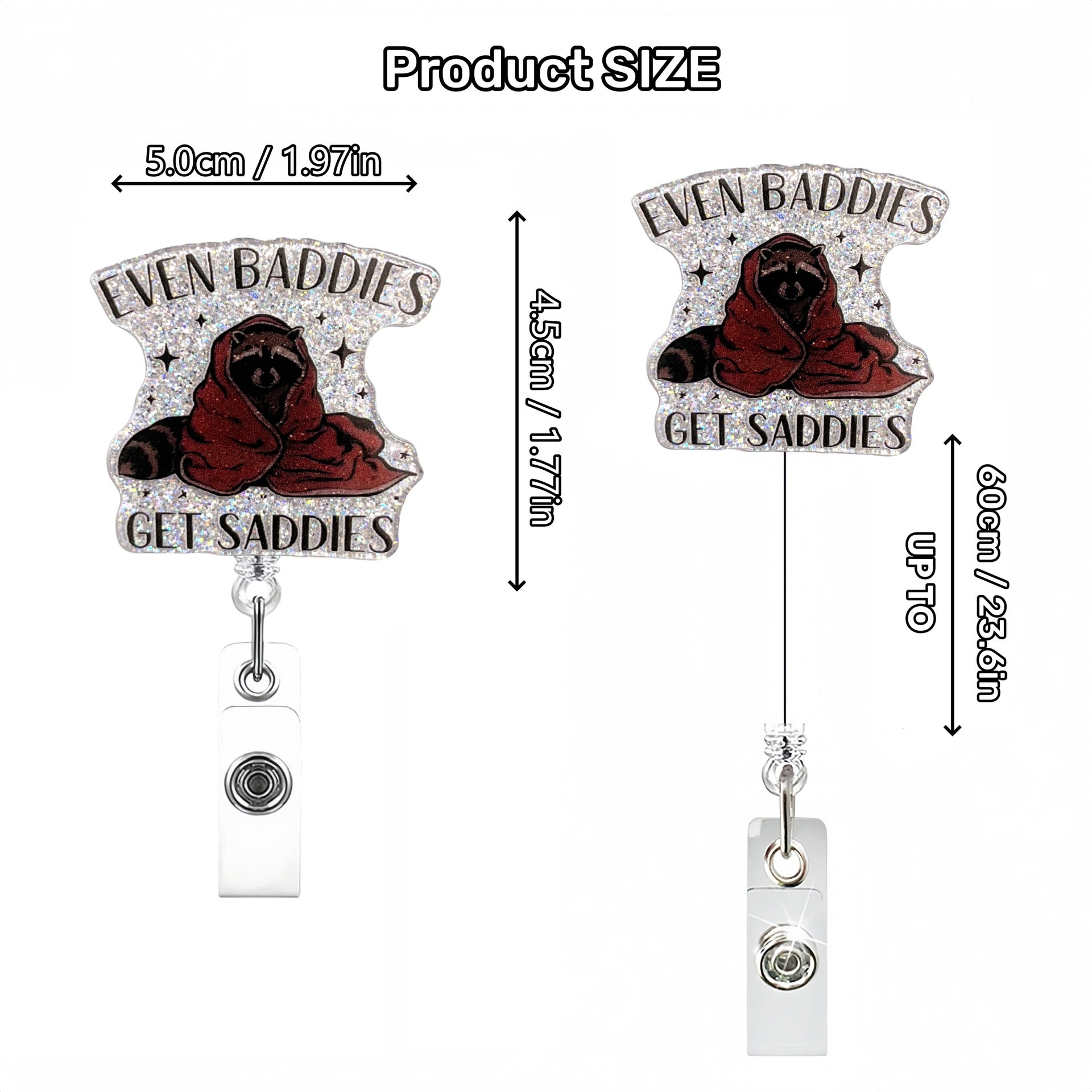 Wholesale Acrylic Animal Cat Goose Badge Reels Keychains