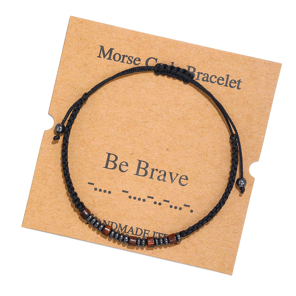 Wholesale Morse Code Letter Number Couple Bracelets