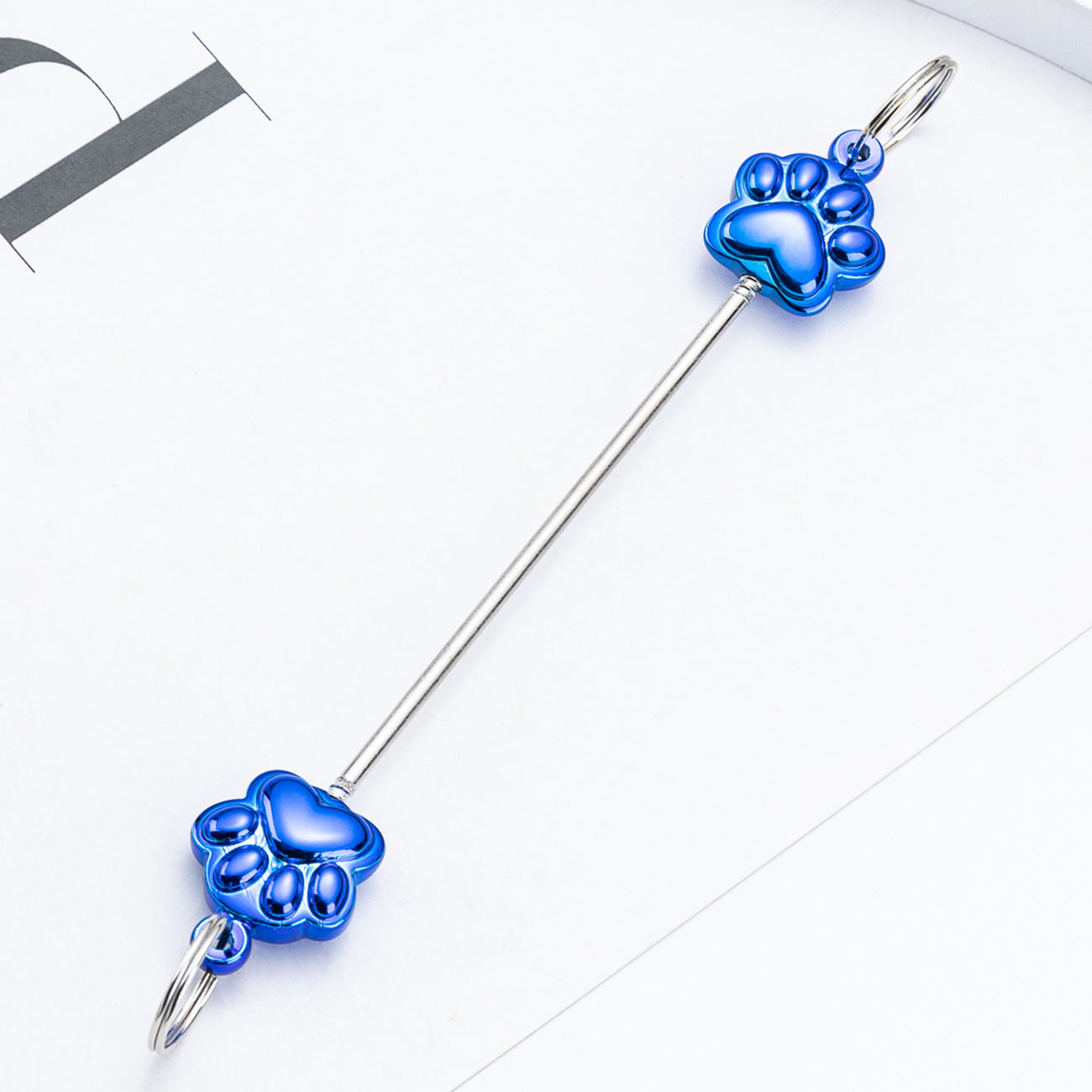 Wholesale Creative DIY multi-color cat paw  keychain