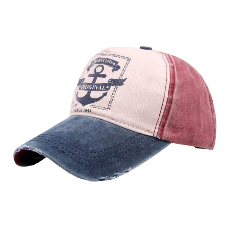 Wholesale  anchor retro distressed washed baseball cap