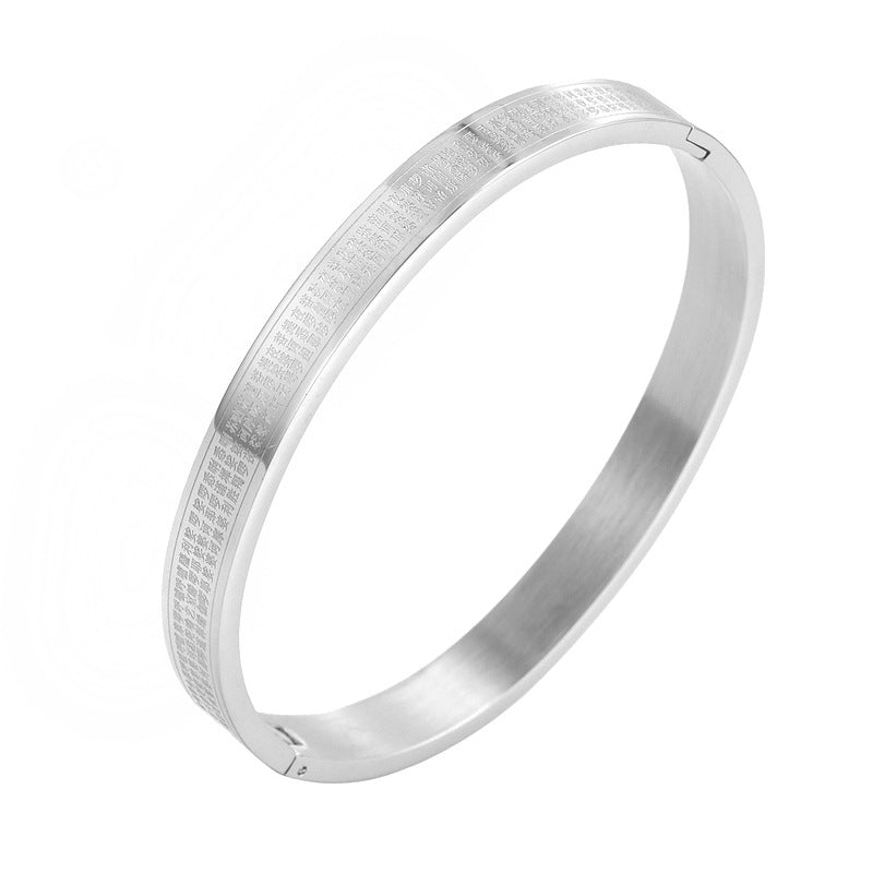 Wholesale  Compassion Curse text titanium steel bracelet