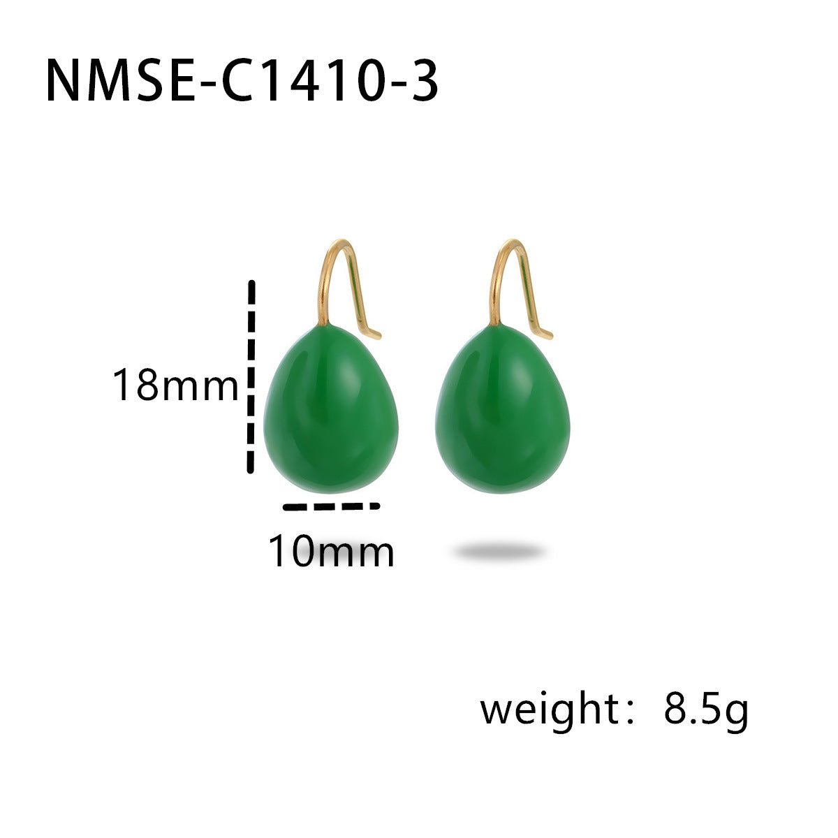 Wholesale Colorful oil drop titanium steel earrings light luxury water drop earrings