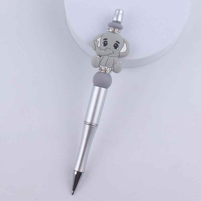 Wholesale  creative cartoon animal Kaola elephant silicone beads beaded pen