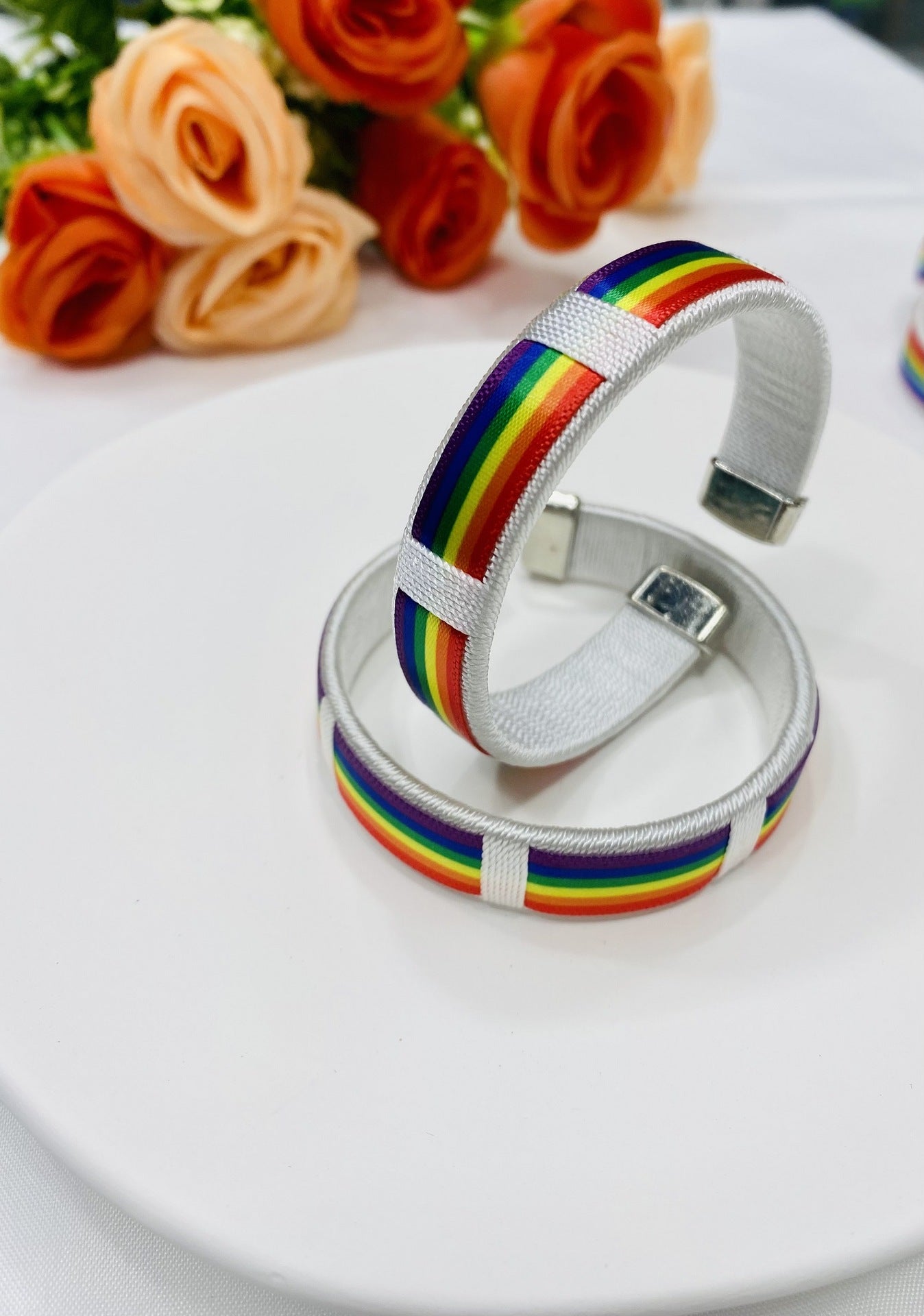 Wholesale LGBT Six Color Thread Braided Rainbow Bracelet LOVE Color Rope Heart Bracelets ACC-BT-Guangg004