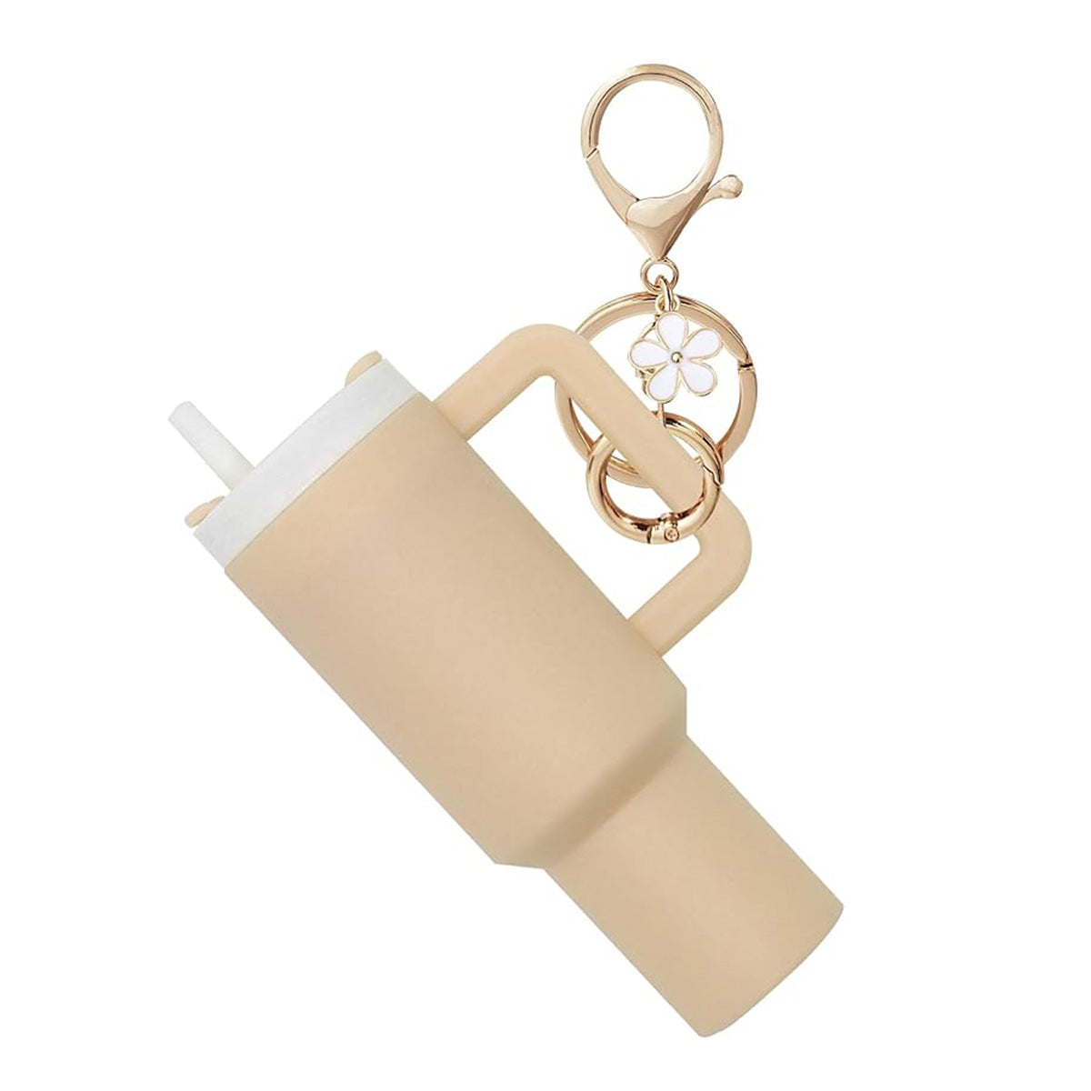 Wholesale Flowers Pink cup keychain