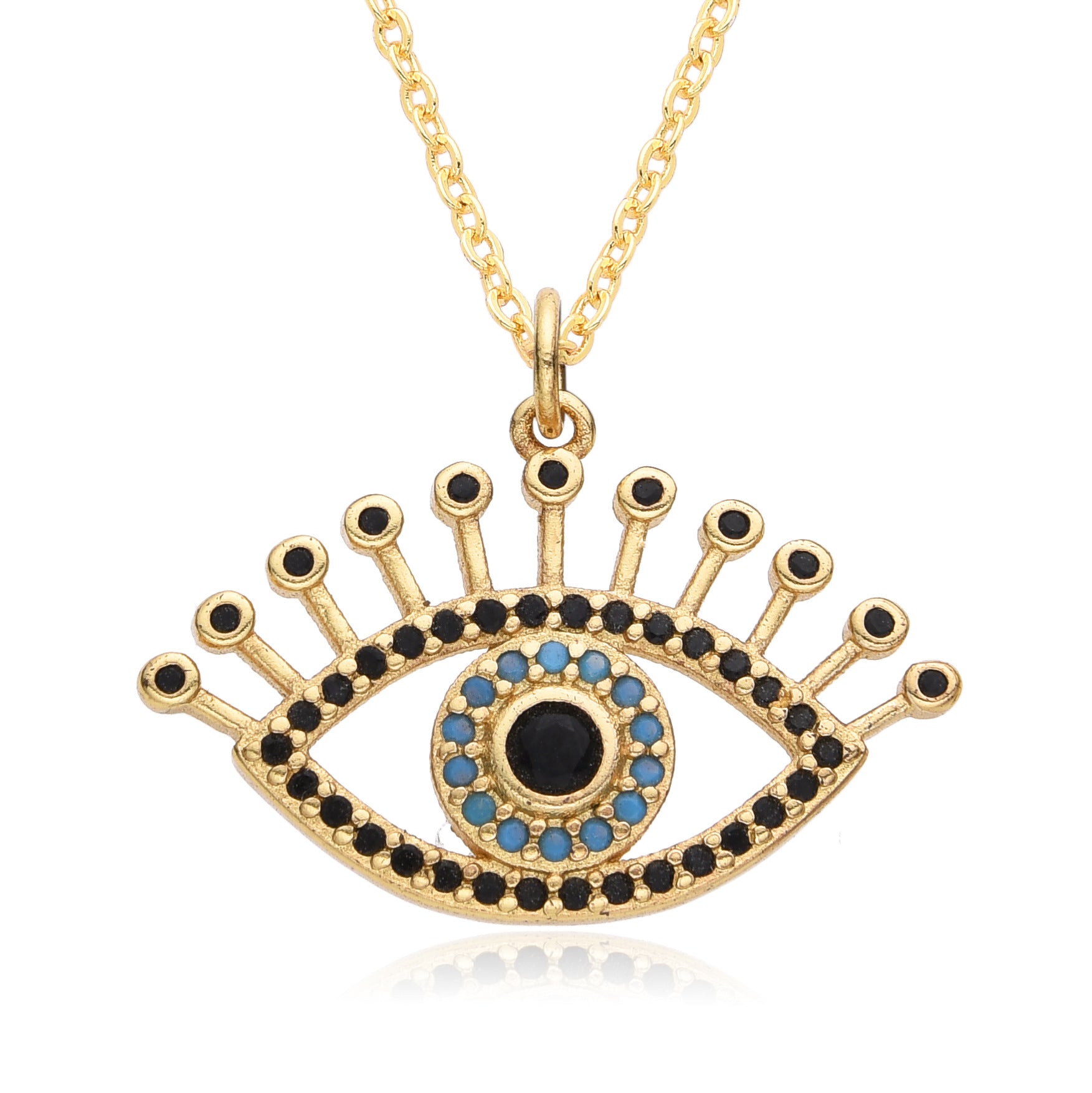 Wholesale Multi-Shape Demon Eye Oil Drop Necklace