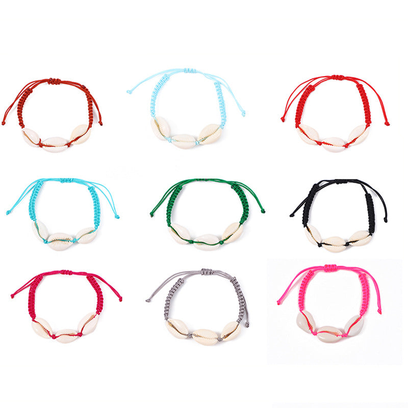 Wholesale Bohemian Natural Shell Woven Bracelet