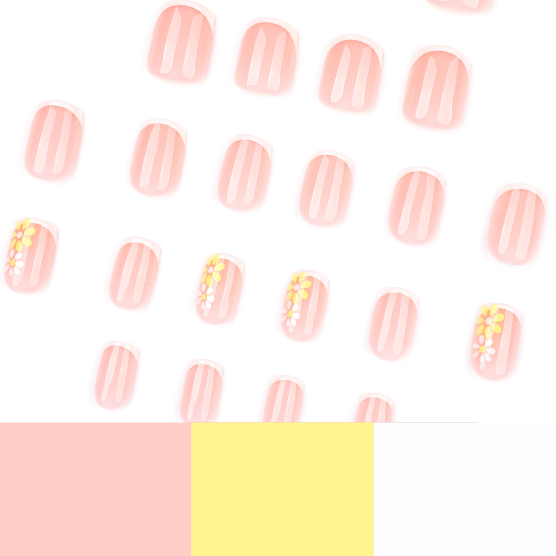 Wholesale 24 Pieces/box Flower Nails Kits Nail Stickers