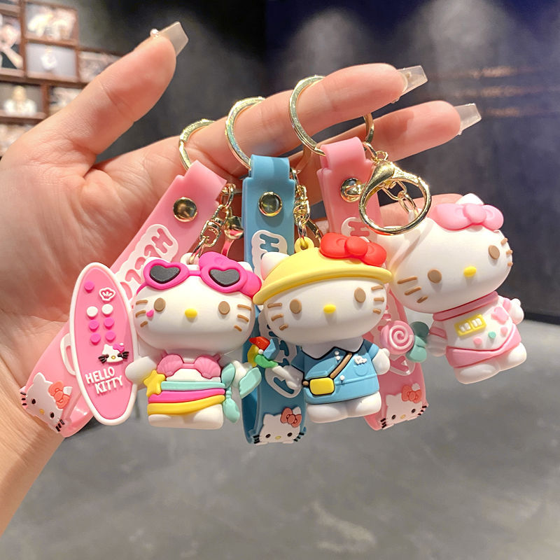 Wholesale Cute Cartoon  Cat Pendant Keychain,  Stylish Bag Charm,  Boutique Resale Gift