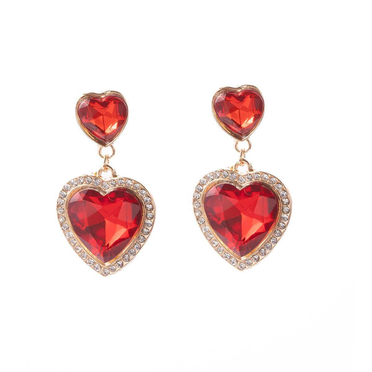 Wholesale Alloy Heart Shape Earrings Fashion Jewelry Accessory for Women Gift