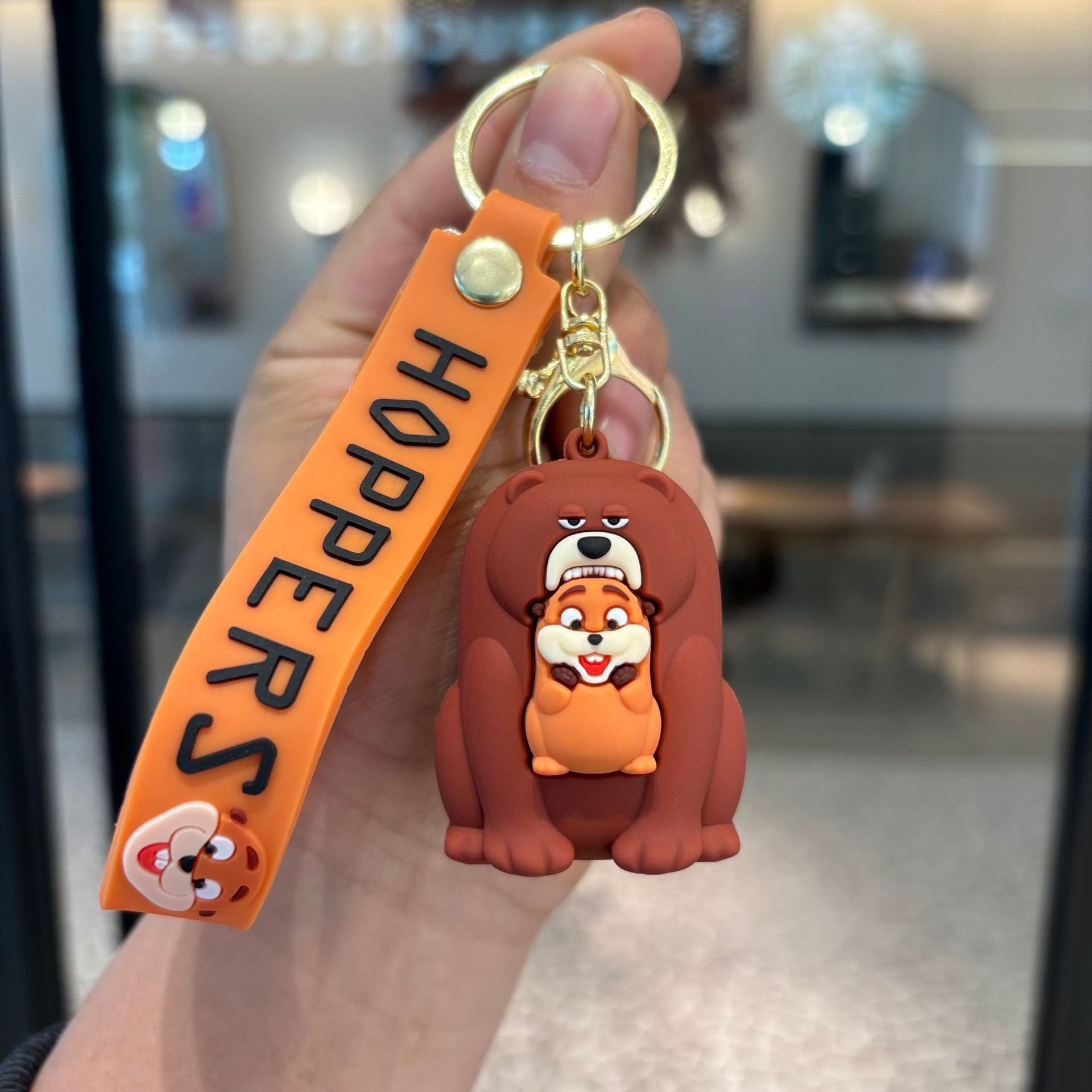 Wholesale Funny Beaver Transformation Keychain PVC Car Key Accessory Bag Charm Gift
