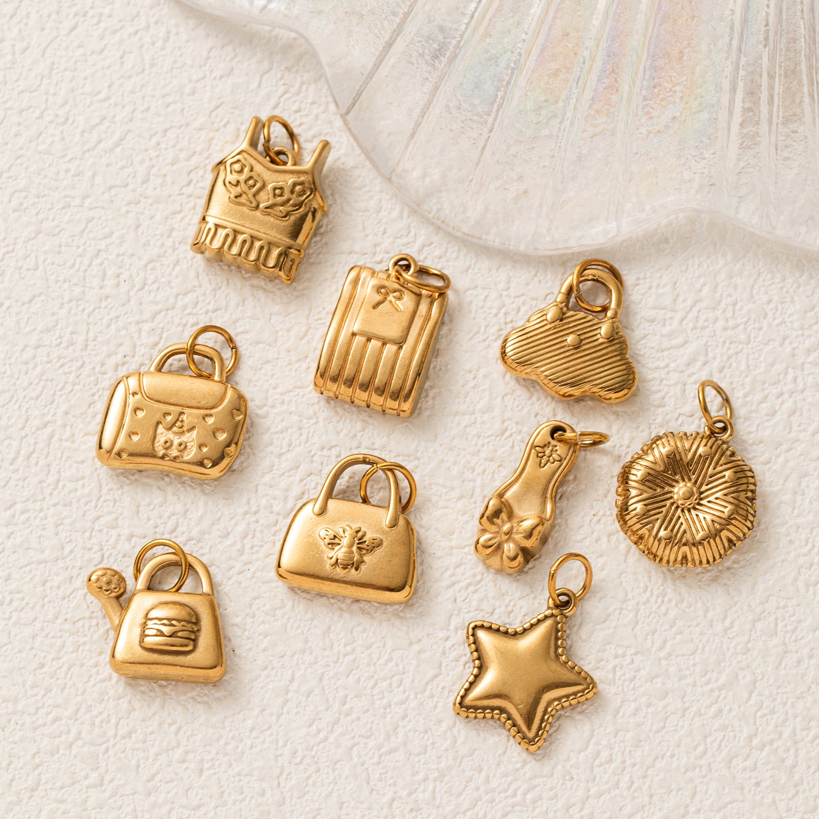 Wholesale Cloud Star Pendant Necklace Stainless Steel Gold Tone DIY Fashion Jewelry Accessory
